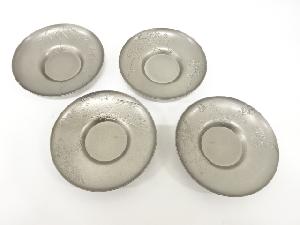 図変わり　茶托　4枚　（保護箱付）